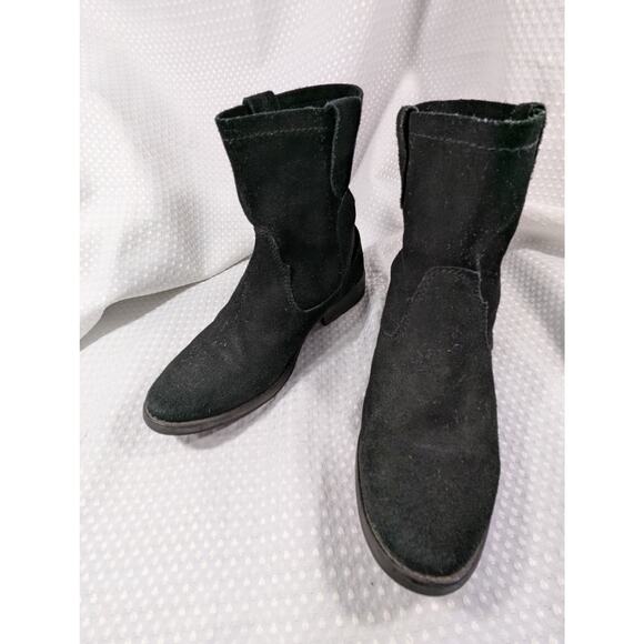 ZIGI SOHO! BLACK GENUINE SUEDE LEATHER WESTERN CUT NY COOL ANKLE BOOTS! SZ 8M - Picture 4 of 9